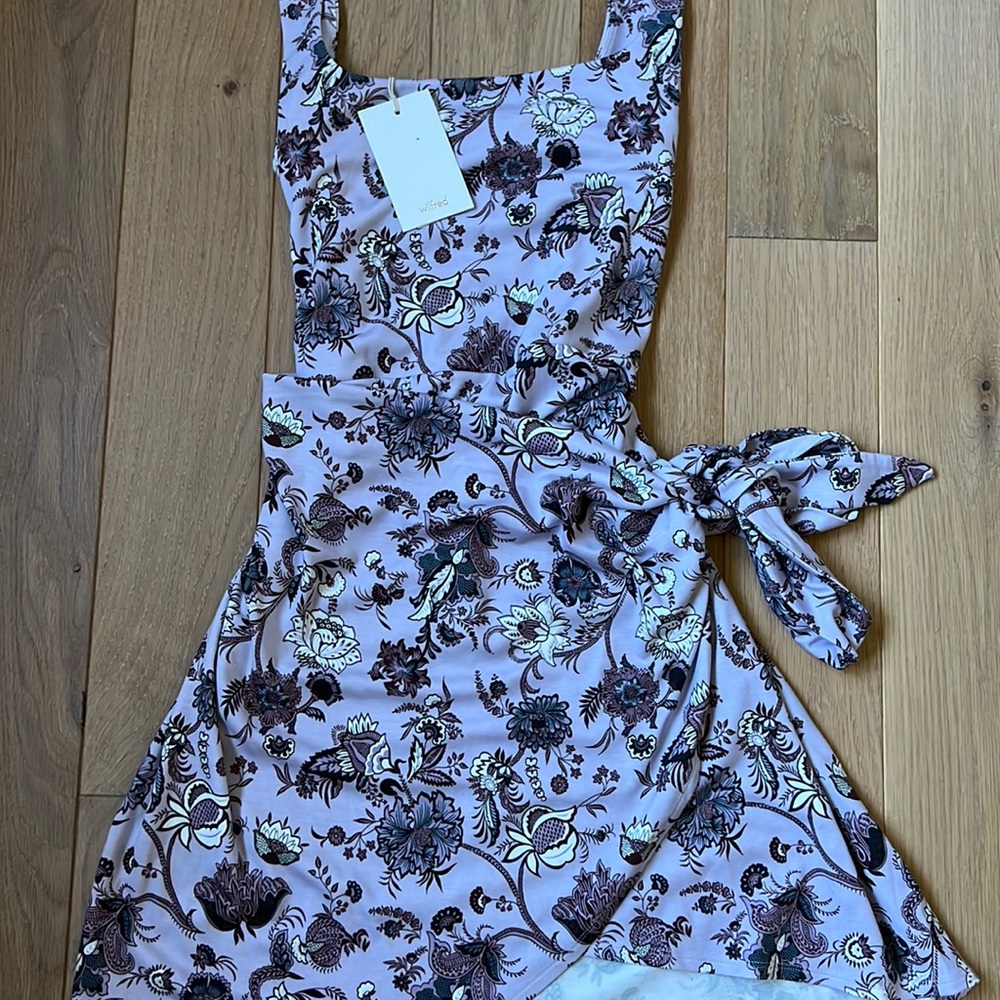 New with tag aritzia wilfred large womens mini wrap skirt dress